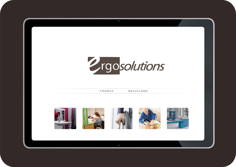 Conception et web design du site d'Ergosolutions, page d'accueil